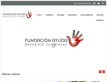 Tablet Screenshot of fundacionayudacolombia.org